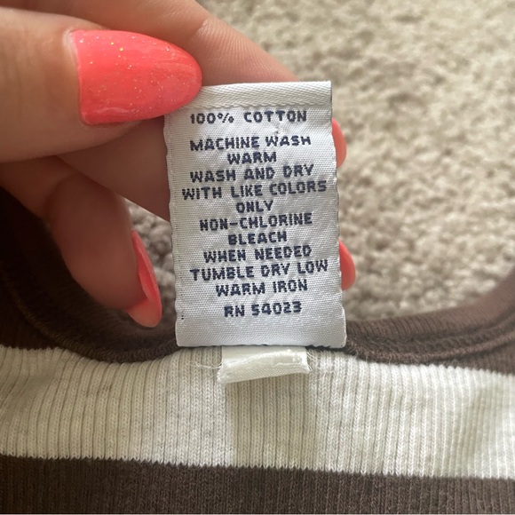 GAP Stripe Tank Top Ribbed Cotton - Picture 2 of 3